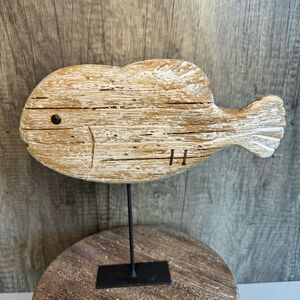 Rustic Fish Sitter Wood Home Decor Beach House FAST SHIP NEW